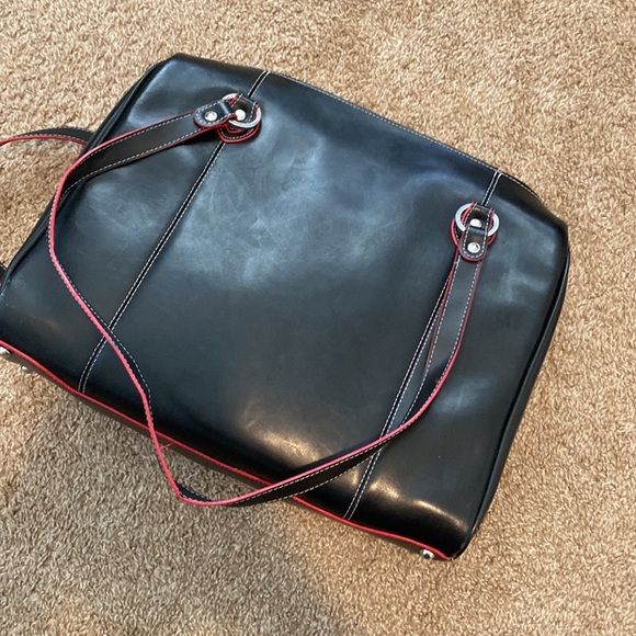 McKlein Black and Red Laptop Briefcase Bag - Picture 12 of 12